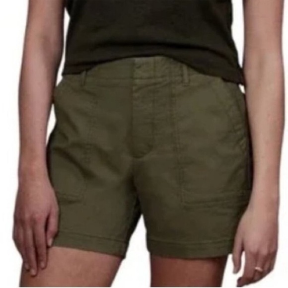 Banana Republic Women's AUTHENTIC CHINO UTILITY SHORT Green High Rise Size 18 - Picture 12 of 12
